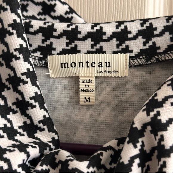 ModCloth Monteau Black and White A-Line Dress with Cowl Neck Women’s Size Medium - Picture 4 of 5